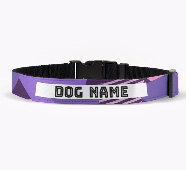 Personalised Fabric Collar with Geometric Stripes for your {breedFullName}